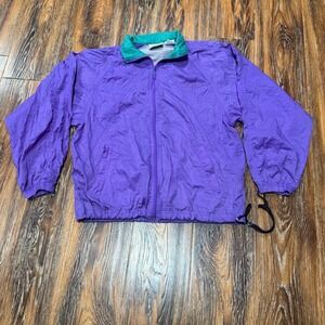 Vintage Reebok Windbreaker Jacket Purple 90s Retro‎ Sportswear Women's Size S